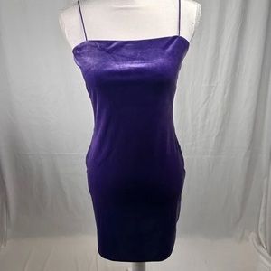 H&M Purple Velour Slip Dress